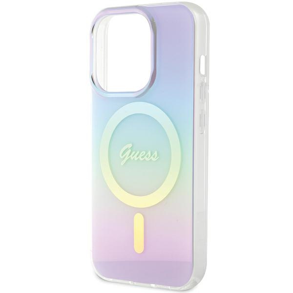 iTok webáruház - Guess Guess GUHMP15XHITSU iPhone 15 Pro Max 6,7" lila kemény tok IML Iridescent MagSafe 6 Guess GUHMP15XHITSU iPhone 15 Pro Max 6.7" purple/purple hardcase IML Iridescent MagSafe