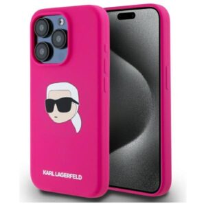 Karl Lagerfeld KLHMP15XSKHPPLF tok iPhone 15 Pro Max 6,7 hüvelykhez, fukszia