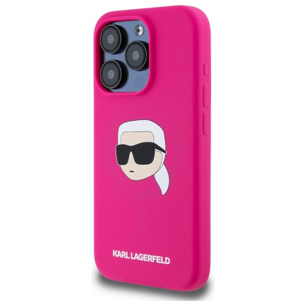iTok webáruház - Karl Lagerfeld Karl Lagerfeld KLHMP15XSKHPPLF tok iPhone 15 Pro Max 6,7 hüvelykhez, fukszia 2 Karl Lagerfeld KLHMP15XSKHPPLF iPhone 15 Pro Max 6.7" fuchsia/fuschia hardcase Silicone Karl Head Print MagSafe