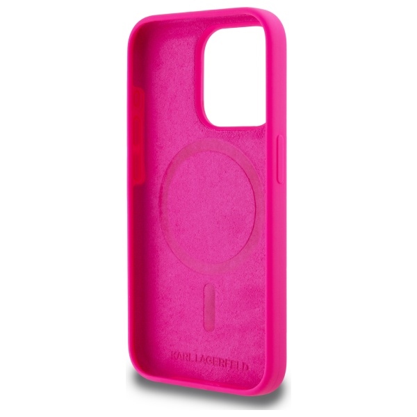 iTok webáruház - Karl Lagerfeld Karl Lagerfeld KLHMP15XSKHPPLF tok iPhone 15 Pro Max 6,7 hüvelykhez, fukszia 7 Karl Lagerfeld KLHMP15XSKHPPLF iPhone 15 Pro Max 6.7" fuchsia/fuschia hardcase Silicone Karl Head Print MagSafe