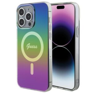 Guess IML Iridescent MagSafe tok iPhone 15 Pro Max készülékhez (többszínű)
