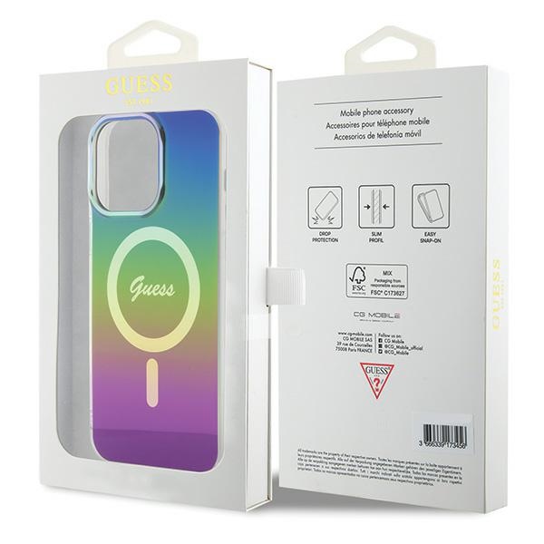 iTok webáruház - Guess Guess IML Iridescent MagSafe tok iPhone 15 Pro Max készülékhez (többszínű) 8 Guess IML Iridescent MagSafe case for iPhone 15 Pro Max 6.7" (többszínű)