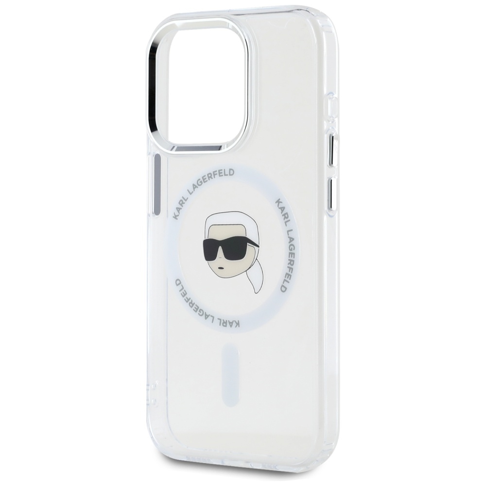 iTok webáruház - Karl Lagerfeld Karl Lagerfeld IML Metal Karl Head MagSafe tok iPhone 15 Pro Max készülékhez, fehér 6 Karl Lagerfeld IML Metal Karl Head MagSafe Case for iPhone 15 Pro Max White