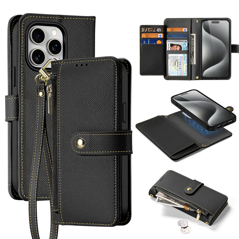 iTok webáruház - Dux Ducis Dux Ducis Lawa bőr tok iPhone 15 Pro Max készülékhez (fekete) 1 Dux Ducis Lawa Leather Case for iPhone 15 Pro Max (fekete)