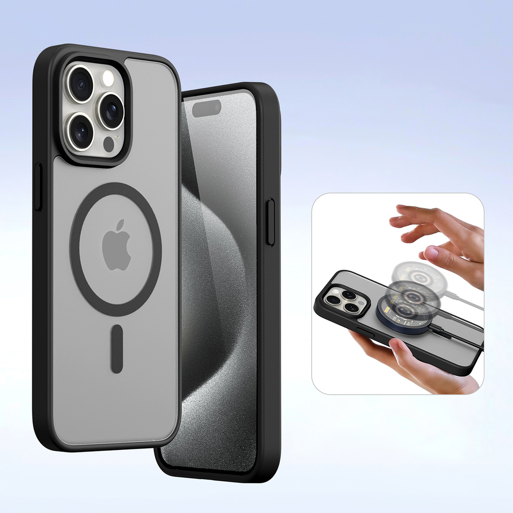 iTok webáruház - Dux Ducis Dux Ducis Lawa bőr tok iPhone 15 Pro Max készülékhez (fekete) 5 Dux Ducis Lawa Leather Case for iPhone 15 Pro Max (fekete)