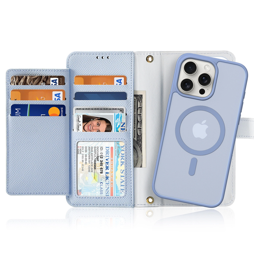 iTok webáruház - Dux Ducis Dux Ducis Lawa bőr tok iPhone 15 Pro Max készülékhez (kék) 2 Dux Ducis Lawa Leather Case for iPhone 15 Pro Max (kék)