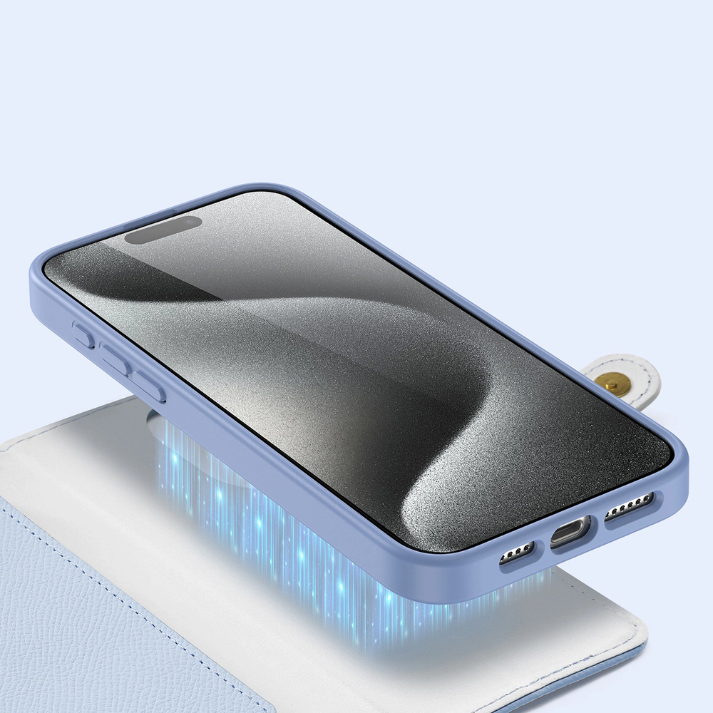 iTok webáruház - Dux Ducis Dux Ducis Lawa bőr tok iPhone 15 Pro Max készülékhez (kék) 6 Dux Ducis Lawa Leather Case for iPhone 15 Pro Max (kék)