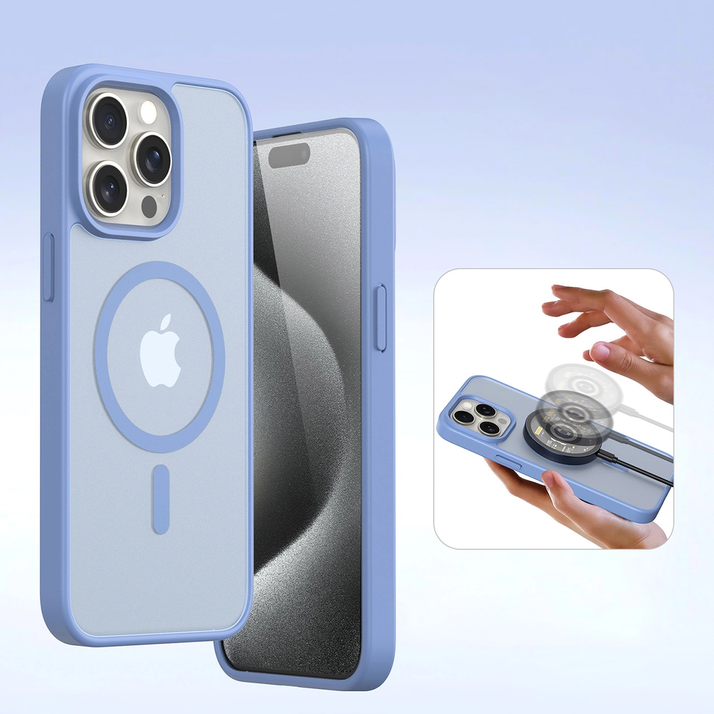 iTok webáruház - Dux Ducis Dux Ducis Lawa bőr tok iPhone 15 Pro Max készülékhez (kék) 7 Dux Ducis Lawa Leather Case for iPhone 15 Pro Max (kék)