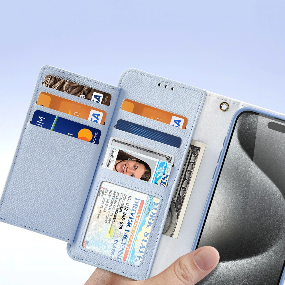 iTok webáruház - Dux Ducis Dux Ducis Lawa bőr tok iPhone 15 Pro Max készülékhez (kék) 8 Dux Ducis Lawa Leather Case for iPhone 15 Pro Max (kék)