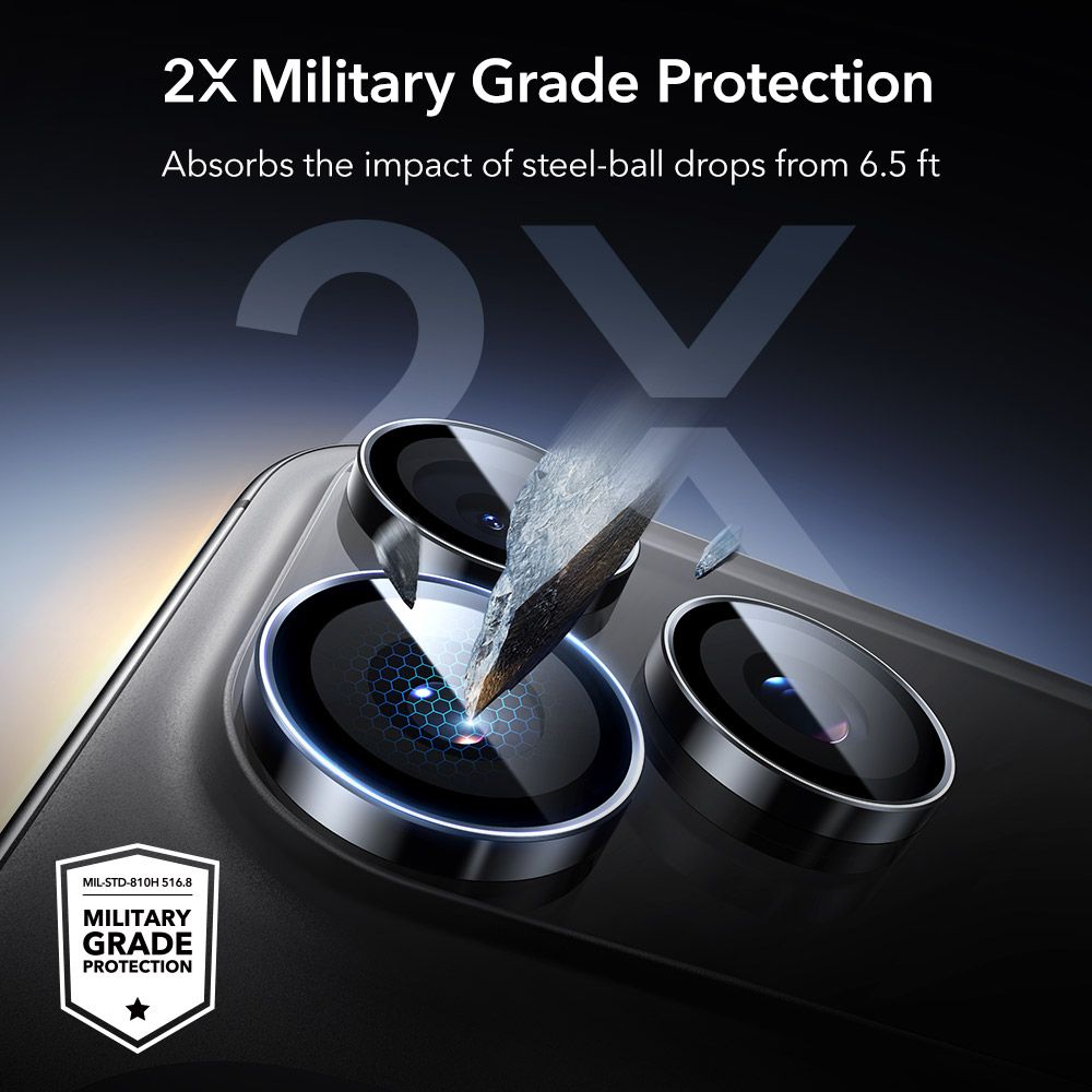 iTok webáruház - ESR ESR Armorite kameravédő iPhone 14 Pro / Pro Max / 15 Pro / Pro Max / 16 Pro / Pro Max / 17 Pro / Pro Max készülékekhez (fekete) 5 ESR Armorite Camera Protector for iPhone 14 Pro / Pro Max / 15 Pro / Pro Max / 16 Pro / Pro Max / 17 Pro / Pro Max (fekete)