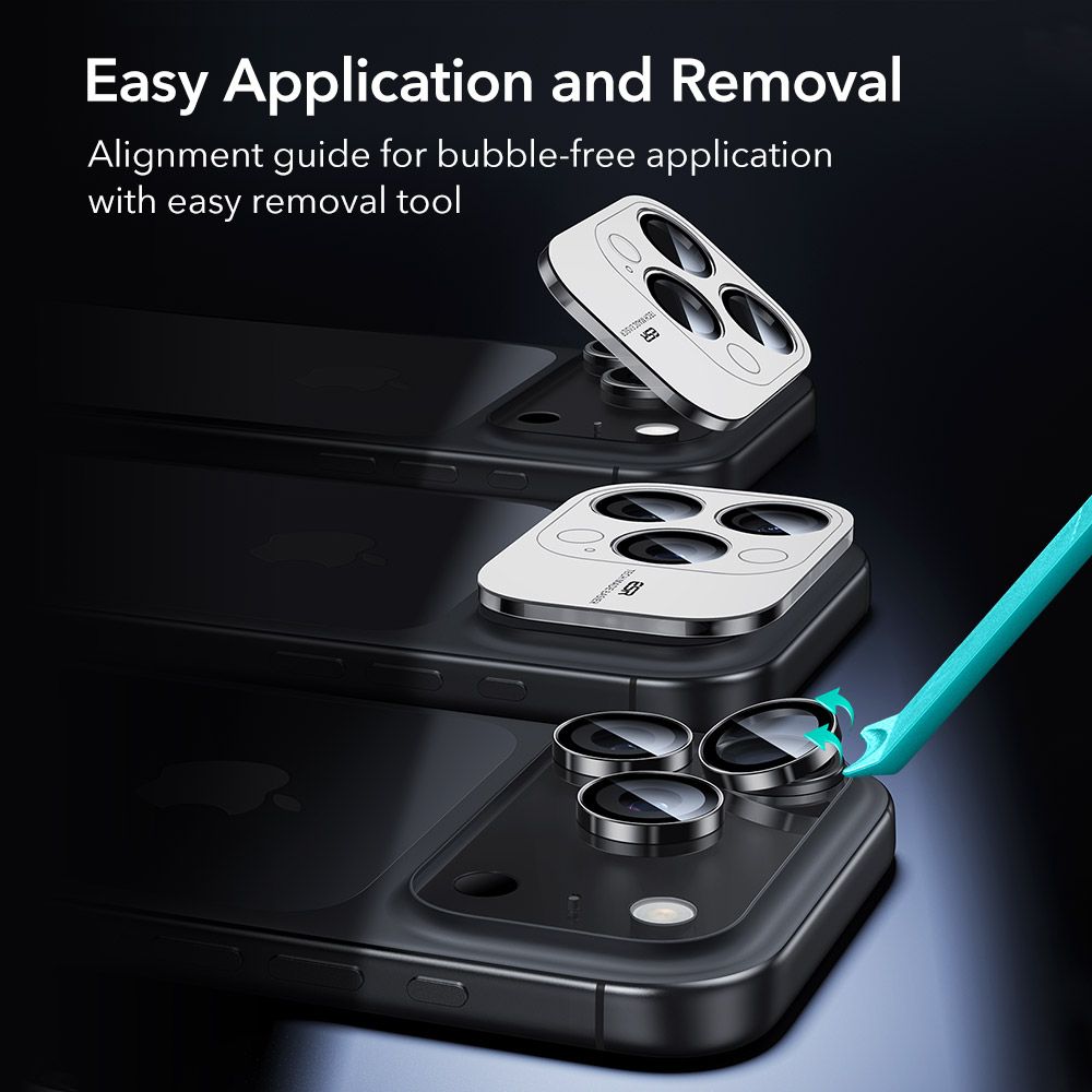iTok webáruház - ESR ESR Armorite kameravédő iPhone 14 Pro / Pro Max / 15 Pro / Pro Max / 16 Pro / Pro Max / 17 Pro / Pro Max készülékekhez (fekete) 8 ESR Armorite Camera Protector for iPhone 14 Pro / Pro Max / 15 Pro / Pro Max / 16 Pro / Pro Max / 17 Pro / Pro Max (fekete)