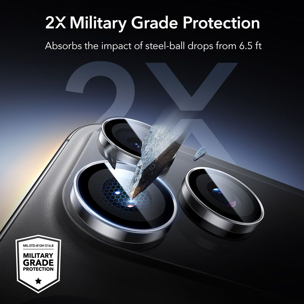 iTok webáruház - ESR ESR Armorite kameravédő üveg iPhone 14 Pro / Pro Max, 15 Pro / Pro Max, 16 Pro / Pro Max, 17 Pro / Pro Max készülékekhez (átlátszó) 5 ESR Armorite Camera Protector for iPhone 14 Pro / Pro Max / 15 Pro / Pro Max / 16 Pro / Pro Max / 17 Pro / Pro Max (átlátszó)
