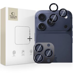 Tech-Protect Camring Fit+ kameravédő iPhone 14 Pro / Max, 15 Pro / Max, 16 Pro / Max, 17 Pro / Max készülékhez (kék)