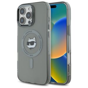 Karl Lagerfeld IML Metal Choupette Head MagSafe tok iPhone 16 Pro Max készülékhez (fekete)