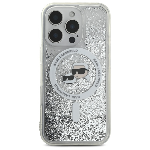 iTok webáruház - Karl Lagerfeld Karl Lagerfeld Liquid Glitter Karl & Choupette Head MagSafe tok iPhone 16 Pro Max készülékhez (átlátszó) 3 Karl Lagerfeld Liquid Glitter Karl & Choupette Head Magsafe Case for iPhone 16 Pro Max (átlátszó)