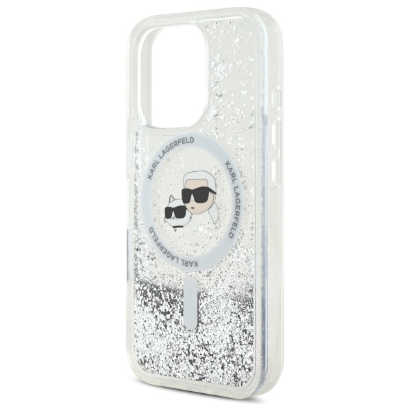 iTok webáruház - Karl Lagerfeld Karl Lagerfeld Liquid Glitter Karl & Choupette Head MagSafe tok iPhone 16 Pro Max készülékhez (átlátszó) 6 Karl Lagerfeld Liquid Glitter Karl & Choupette Head Magsafe Case for iPhone 16 Pro Max (átlátszó)
