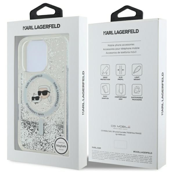 iTok webáruház - Karl Lagerfeld Karl Lagerfeld Liquid Glitter Karl & Choupette Head MagSafe tok iPhone 16 Pro Max készülékhez (átlátszó) 8 Karl Lagerfeld Liquid Glitter Karl & Choupette Head Magsafe Case for iPhone 16 Pro Max (átlátszó)