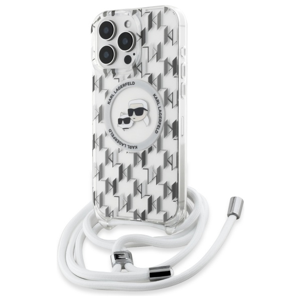 iTok webáruház - Karl Lagerfeld Karl Lagerfeld IML Crossbody Monogram Karl & Choupette Head MagSafe tok iPhone 16 Pro Max készülékhez (átlátszó) 1 Karl Lagerfeld IML Crossbody Monogram Karl & Choupette Head MagSafe Case for iPhone 16 Pro Max (átlátszó)