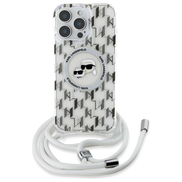 iTok webáruház - Karl Lagerfeld Karl Lagerfeld IML Crossbody Monogram Karl & Choupette Head MagSafe tok iPhone 16 Pro Max készülékhez (átlátszó) 2 Karl Lagerfeld IML Crossbody Monogram Karl & Choupette Head MagSafe Case for iPhone 16 Pro Max (átlátszó)