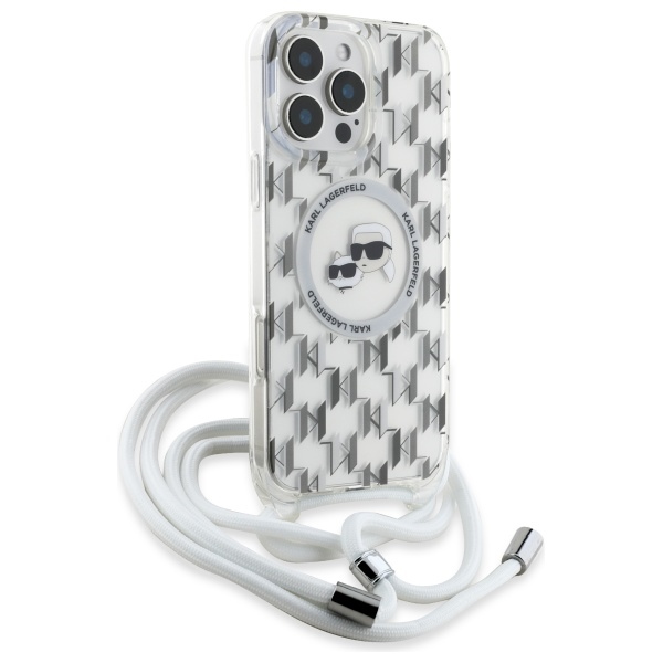 iTok webáruház - Karl Lagerfeld Karl Lagerfeld IML Crossbody Monogram Karl & Choupette Head MagSafe tok iPhone 16 Pro Max készülékhez (átlátszó) 3 Karl Lagerfeld IML Crossbody Monogram Karl & Choupette Head MagSafe Case for iPhone 16 Pro Max (átlátszó)