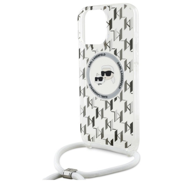iTok webáruház - Karl Lagerfeld Karl Lagerfeld IML Crossbody Monogram Karl & Choupette Head MagSafe tok iPhone 16 Pro Max készülékhez (átlátszó) 5 Karl Lagerfeld IML Crossbody Monogram Karl & Choupette Head MagSafe Case for iPhone 16 Pro Max (átlátszó)
