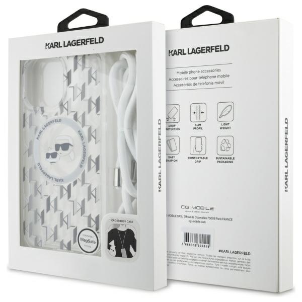 iTok webáruház - Karl Lagerfeld Karl Lagerfeld IML Crossbody Monogram Karl & Choupette Head MagSafe tok iPhone 16 Pro Max készülékhez (átlátszó) 7 Karl Lagerfeld IML Crossbody Monogram Karl & Choupette Head MagSafe Case for iPhone 16 Pro Max (átlátszó)