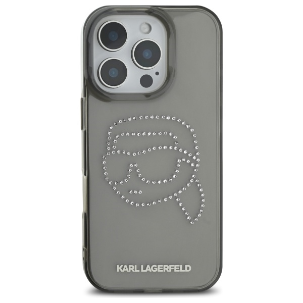 iTok webáruház - Karl Lagerfeld Karl Lagerfeld KLHCP16XHKHDCELK tok iPhone 16 Pro Max 6,9" készülékhez 3 Karl Lagerfeld KLHCP16XHKHDCELK iPhone 16 Pro Max 6.9" black/black hardcase IML Rhinestones Karl Head