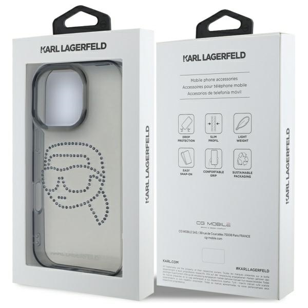 iTok webáruház - Karl Lagerfeld Karl Lagerfeld KLHCP16XHKHDCELK tok iPhone 16 Pro Max 6,9" készülékhez 8 Karl Lagerfeld KLHCP16XHKHDCELK iPhone 16 Pro Max 6.9" black/black hardcase IML Rhinestones Karl Head