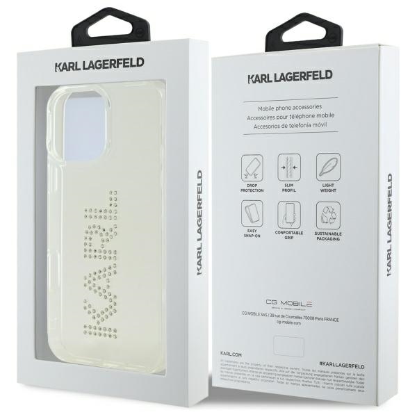 iTok webáruház - Karl Lagerfeld Karl Lagerfeld KLHCP16XHKLSTDCT tok iPhone 16 Pro Max készülékhez 8 Karl Lagerfeld KLHCP16XHKLSTDCT iPhone 16 Pro Max 6.9" Clear Hard Case IML Rhinestones Logo