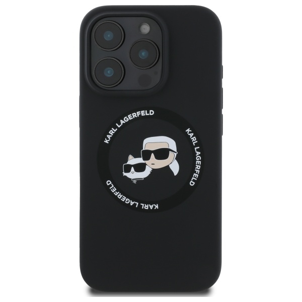 iTok webáruház - Karl Lagerfeld Karl Lagerfeld KLHMP16XSKCHTCK tok iPhone 16 Pro Max 6,9" készülékhez – Silicone Karl&Choupette Heads MagSafe, fekete 3 Karl Lagerfeld KLHMP16XSKCHTCK iPhone 16 Pro Max 6.9" black/black hardcase Silicone Karl&Choupette Heads MagSafe