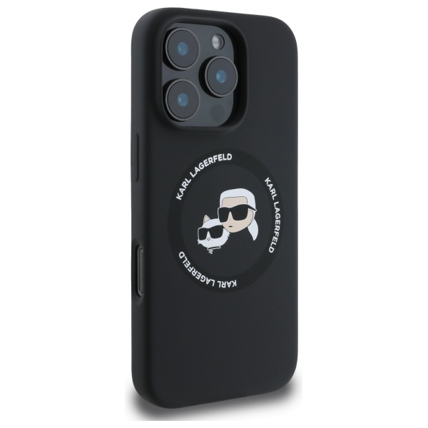 iTok webáruház - Karl Lagerfeld Karl Lagerfeld KLHMP16XSKCHTCK tok iPhone 16 Pro Max 6,9" készülékhez – Silicone Karl&Choupette Heads MagSafe, fekete 4 Karl Lagerfeld KLHMP16XSKCHTCK iPhone 16 Pro Max 6.9" black/black hardcase Silicone Karl&Choupette Heads MagSafe