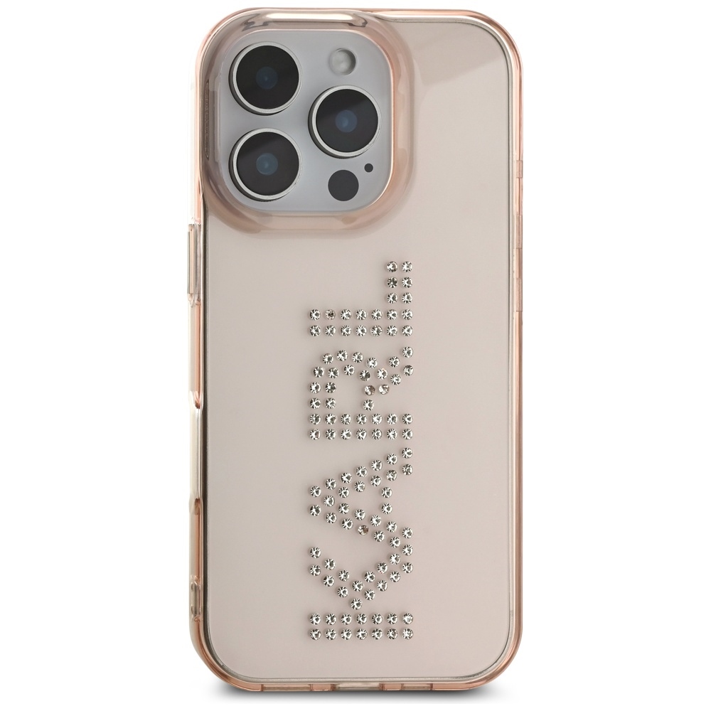 iTok webáruház - Karl Lagerfeld Karl Lagerfeld IML Rhinestones Logo tok iPhone 16 Pro Max készülékhez (rózsaszín) 3 Karl Lagerfeld IML Rhinestones Logo iPhone 16 Pro Max Case (rózsaszín)