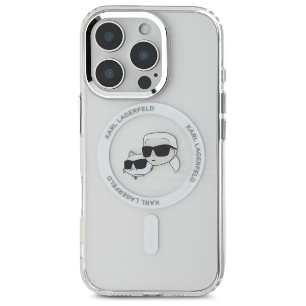 iTok webáruház - Karl Lagerfeld Karl Lagerfeld IML Metal Karl&Choupette Head MagSafe tok iPhone 16 Pro Max készülékhez (fehér) 3 Karl Lagerfeld IML Metal Karl&Choupette Head MagSafe Case for iPhone 16 Pro Max (fehér)