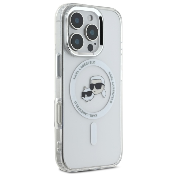 iTok webáruház - Karl Lagerfeld Karl Lagerfeld IML Metal Karl&Choupette Head MagSafe tok iPhone 16 Pro Max készülékhez (fehér) 4 Karl Lagerfeld IML Metal Karl&Choupette Head MagSafe Case for iPhone 16 Pro Max (fehér)
