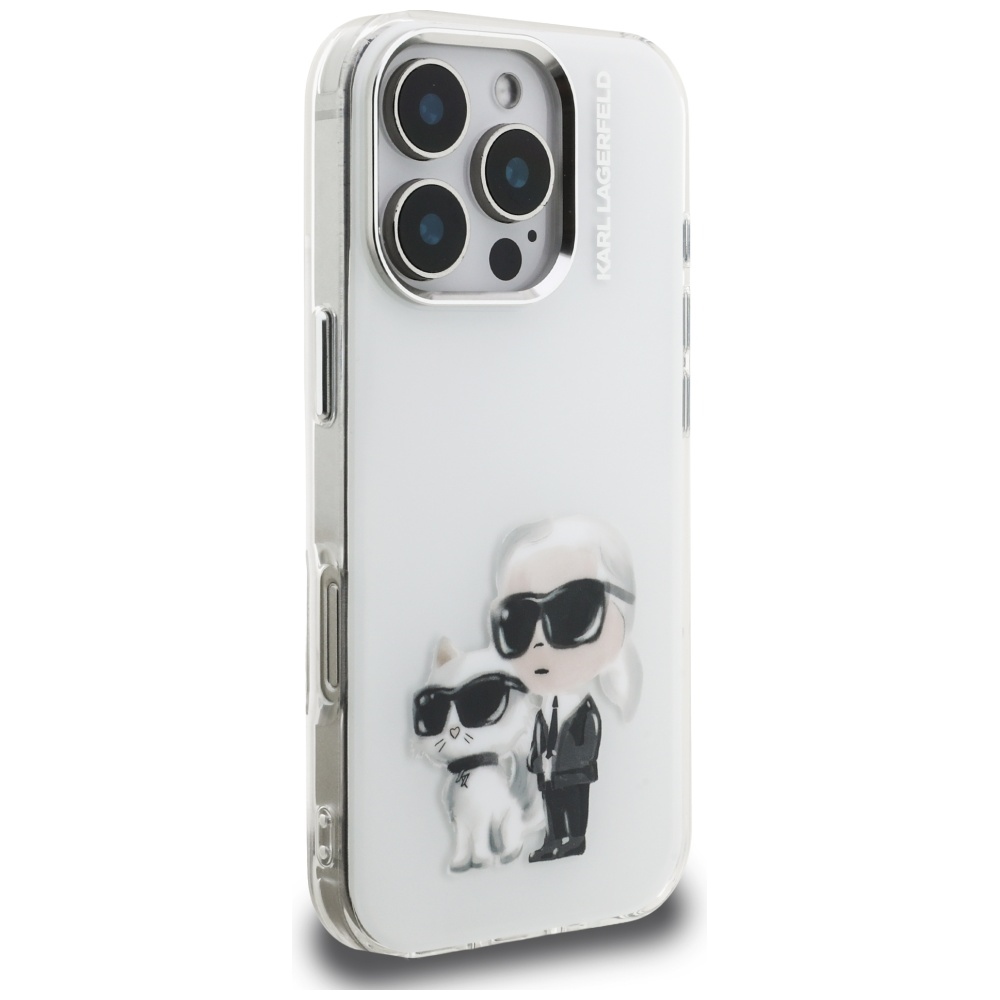 iTok webáruház - Karl Lagerfeld Karl Lagerfeld IML Aquarelle Karl & Choupette & Logo tok iPhone 16 Pro Max készülékhez (fehér) 4 Karl Lagerfeld IML Aquarelle Karl & Choupette & Logo Case for iPhone 16 Pro Max (fehér)