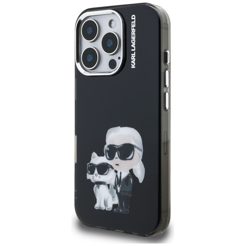 iTok webáruház - Karl Lagerfeld Karl Lagerfeld IML Aquarelle Karl & Choupette & Logo tok iPhone 16 Pro Max (fekete) 2 Karl Lagerfeld IML Aquarelle Karl & Choupette & Logo Case for iPhone 16 Pro Max (fekete)