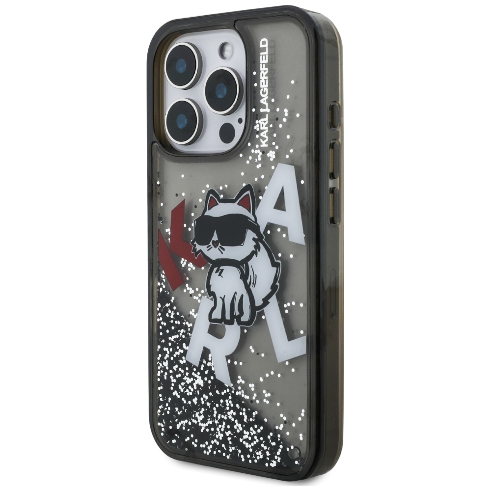 iTok webáruház - Karl Lagerfeld Karl Lagerfeld Liquid Glitter Choupette Logo tok iPhone 16 Pro Max készülékhez (fekete) 2 Karl Lagerfeld Liquid Glitter Choupette Logo Case for iPhone 16 Pro Max (fekete)