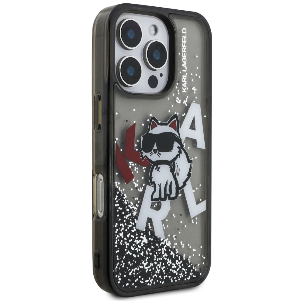iTok webáruház - Karl Lagerfeld Karl Lagerfeld Liquid Glitter Choupette Logo tok iPhone 16 Pro Max készülékhez (fekete) 4 Karl Lagerfeld Liquid Glitter Choupette Logo Case for iPhone 16 Pro Max (fekete)