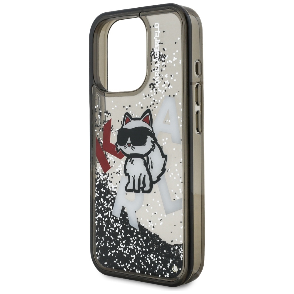 iTok webáruház - Karl Lagerfeld Karl Lagerfeld Liquid Glitter Choupette Logo tok iPhone 16 Pro Max készülékhez (fekete) 6 Karl Lagerfeld Liquid Glitter Choupette Logo Case for iPhone 16 Pro Max (fekete)
