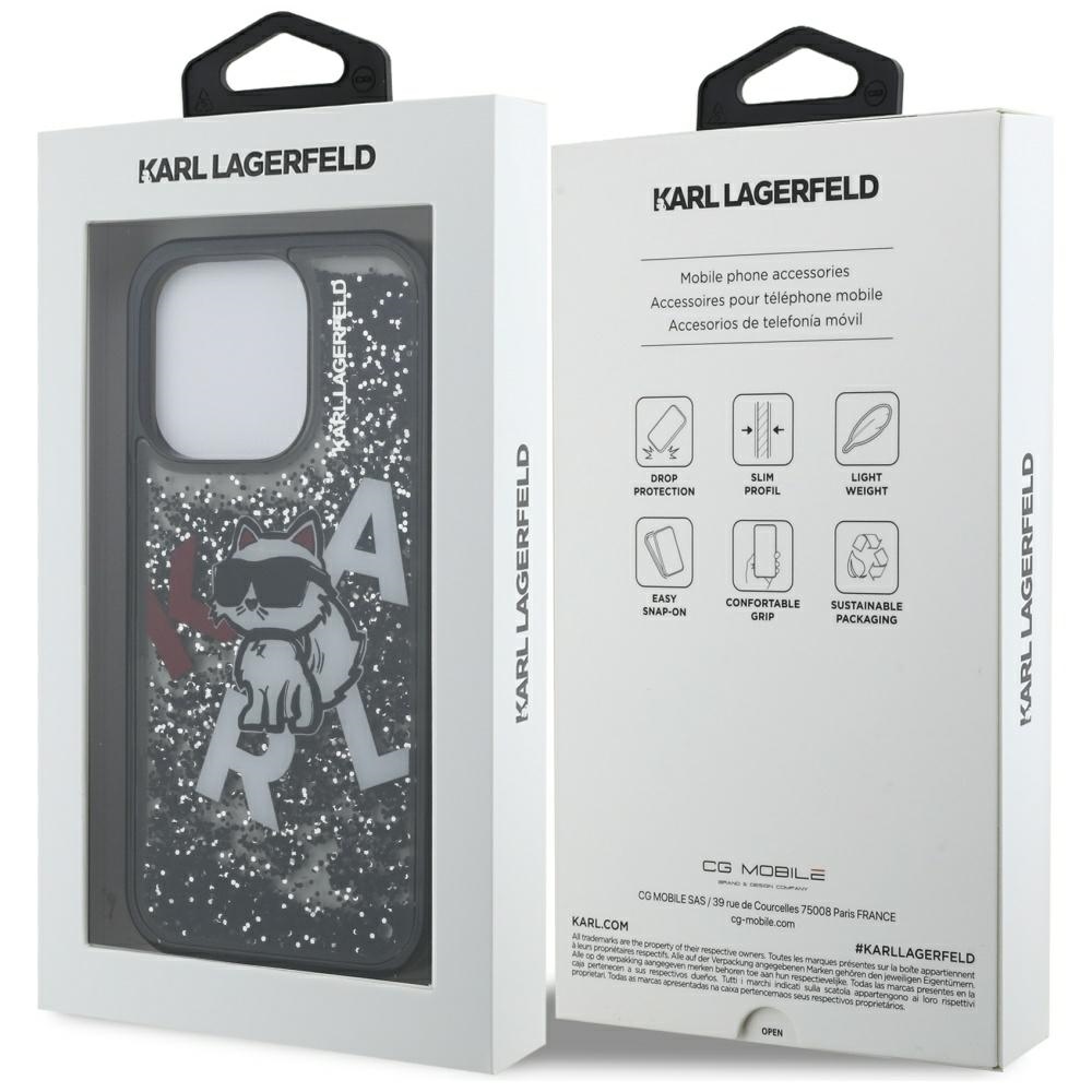 iTok webáruház - Karl Lagerfeld Karl Lagerfeld Liquid Glitter Choupette Logo tok iPhone 16 Pro Max készülékhez (fekete) 8 Karl Lagerfeld Liquid Glitter Choupette Logo Case for iPhone 16 Pro Max (fekete)