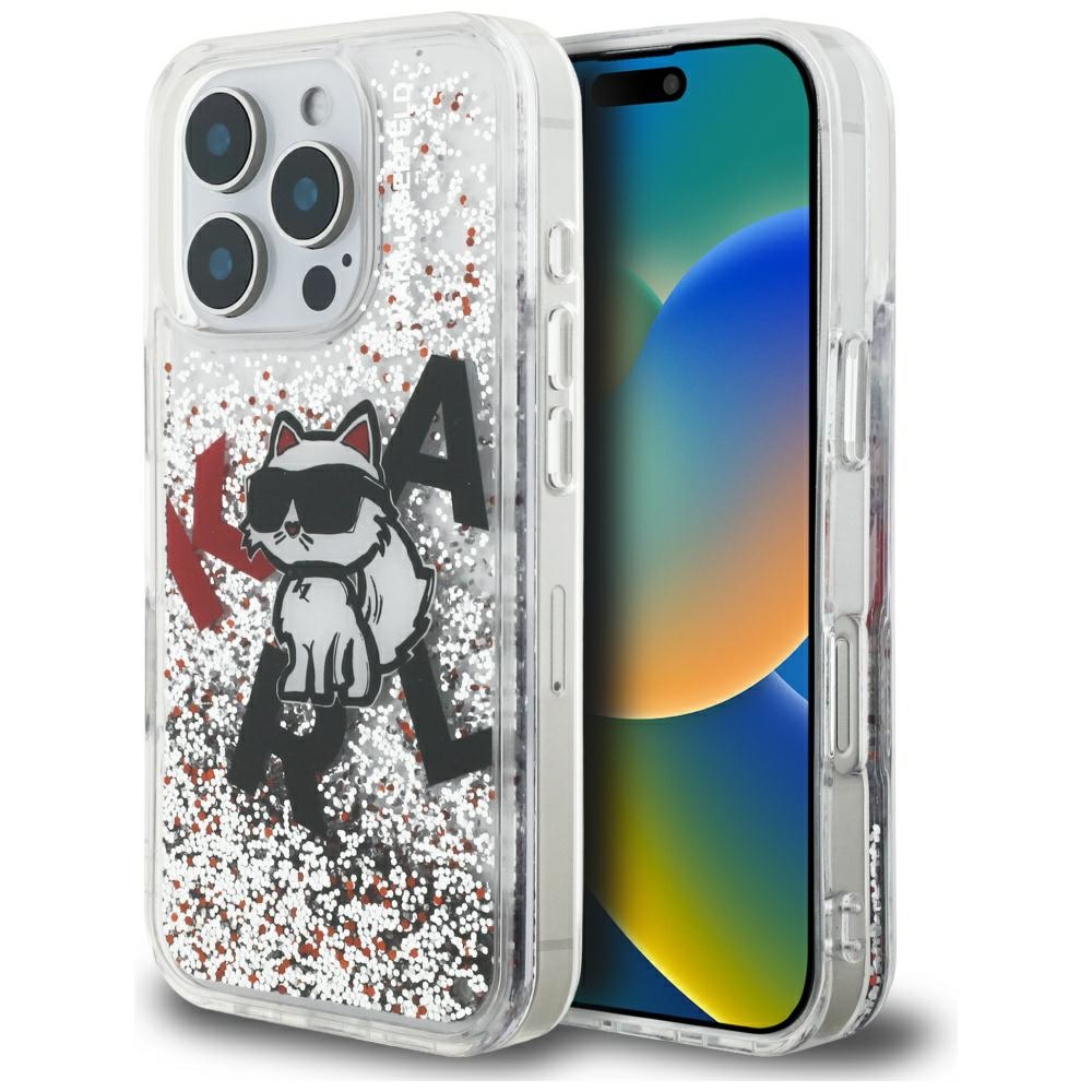 iTok webáruház - Karl Lagerfeld Karl Lagerfeld Liquid Glitter Choupette Logo tok iPhone 16 Pro Max (átlátszó) 1 Karl Lagerfeld Liquid Glitter Choupette Logo Case for iPhone 16 Pro Max (átlátszó)