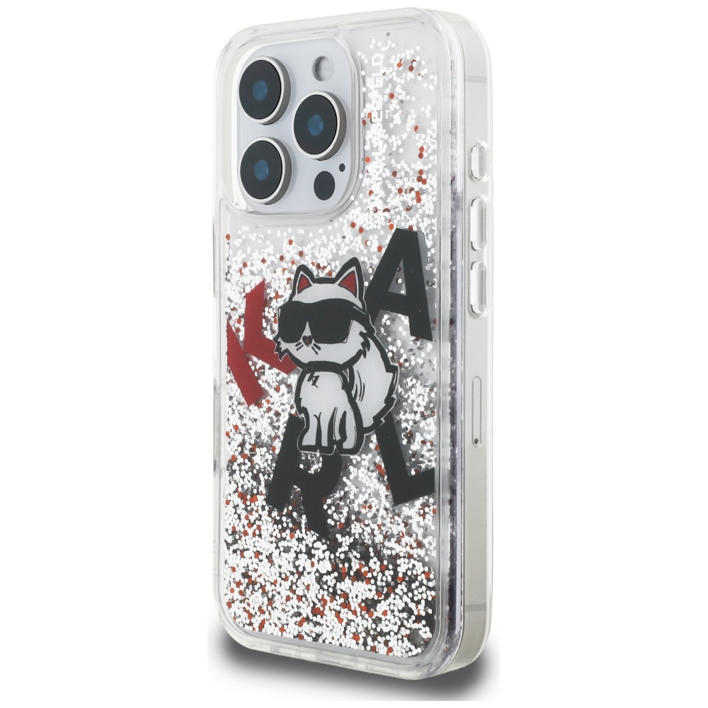 iTok webáruház - Karl Lagerfeld Karl Lagerfeld Liquid Glitter Choupette Logo tok iPhone 16 Pro Max (átlátszó) 2 Karl Lagerfeld Liquid Glitter Choupette Logo Case for iPhone 16 Pro Max (átlátszó)