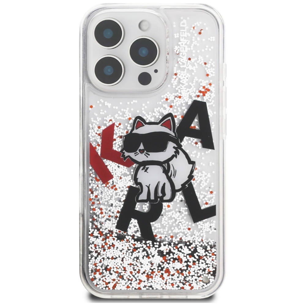 iTok webáruház - Karl Lagerfeld Karl Lagerfeld Liquid Glitter Choupette Logo tok iPhone 16 Pro Max (átlátszó) 3 Karl Lagerfeld Liquid Glitter Choupette Logo Case for iPhone 16 Pro Max (átlátszó)
