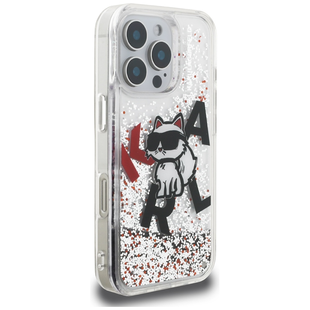 iTok webáruház - Karl Lagerfeld Karl Lagerfeld Liquid Glitter Choupette Logo tok iPhone 16 Pro Max (átlátszó) 4 Karl Lagerfeld Liquid Glitter Choupette Logo Case for iPhone 16 Pro Max (átlátszó)