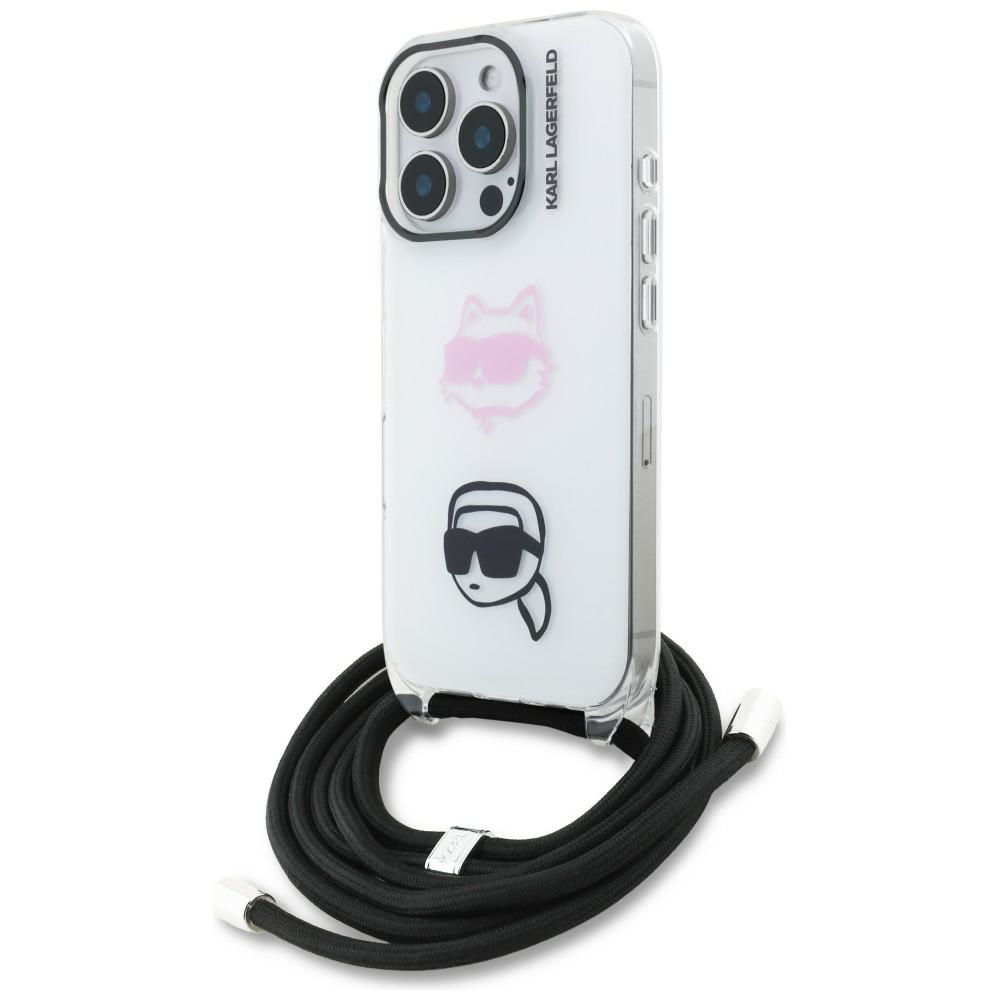 iTok webáruház - Karl Lagerfeld Karl Lagerfeld IML Crossbody Karl&Choupette Head tok iPhone 16 Pro Max készülékhez (fehér) 1 Karl Lagerfeld IML Crossbody Karl&Choupette Head Case for iPhone 16 Pro Max (fehér)