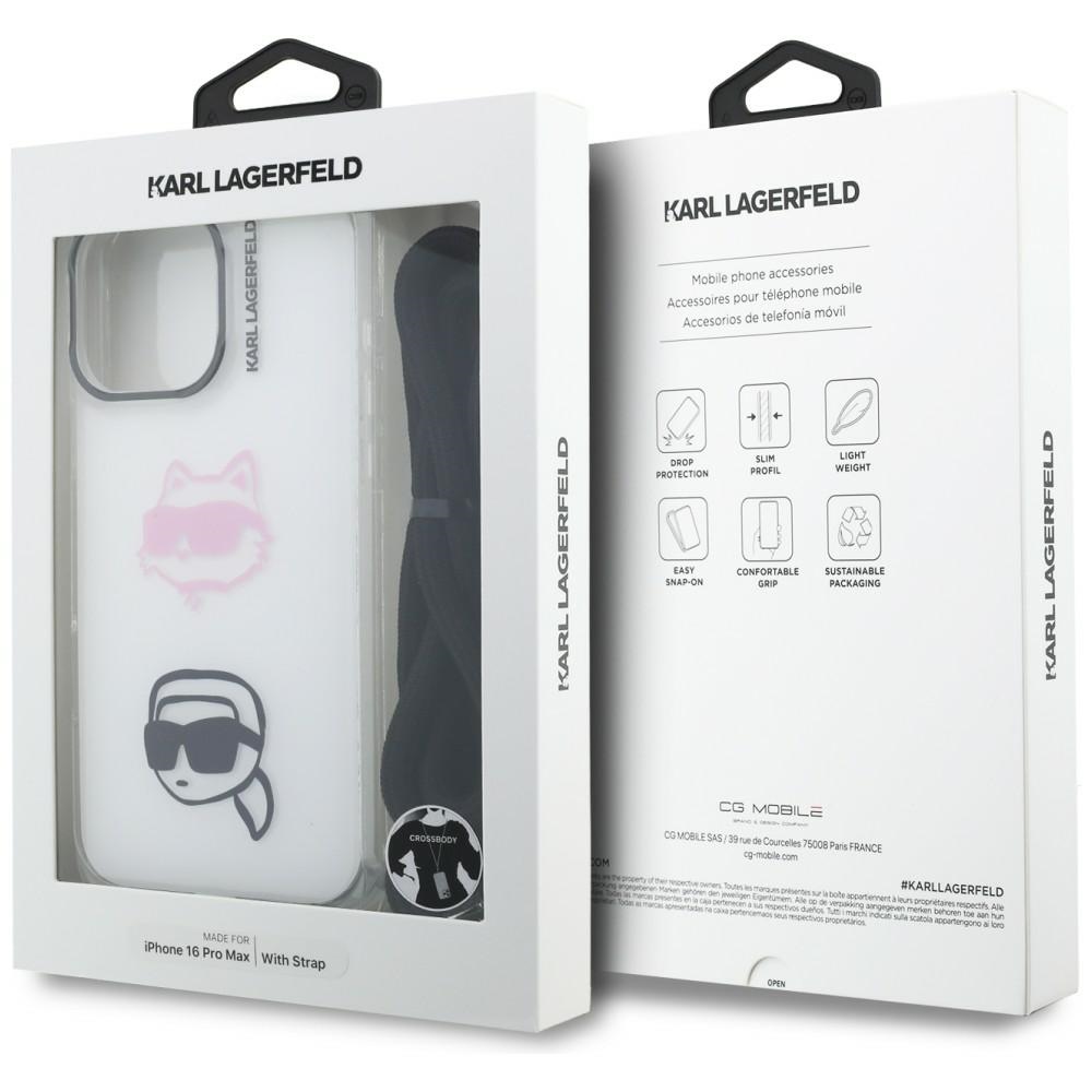 iTok webáruház - Karl Lagerfeld Karl Lagerfeld IML Crossbody Karl&Choupette Head tok iPhone 16 Pro Max készülékhez (fehér) 7 Karl Lagerfeld IML Crossbody Karl&Choupette Head Case for iPhone 16 Pro Max (fehér)
