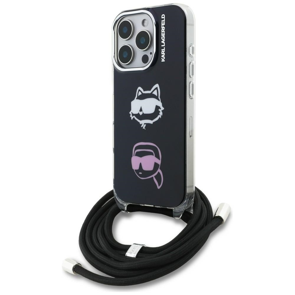 iTok webáruház - Karl Lagerfeld Karl Lagerfeld IML Crossbody Karl&Choupette Head tok iPhone 16 Pro Max (fekete) 1 Karl Lagerfeld IML Crossbody Karl&Choupette Head Case for iPhone 16 Pro Max (fekete)