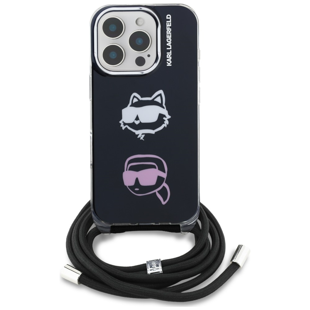 iTok webáruház - Karl Lagerfeld Karl Lagerfeld IML Crossbody Karl&Choupette Head tok iPhone 16 Pro Max (fekete) 2 Karl Lagerfeld IML Crossbody Karl&Choupette Head Case for iPhone 16 Pro Max (fekete)