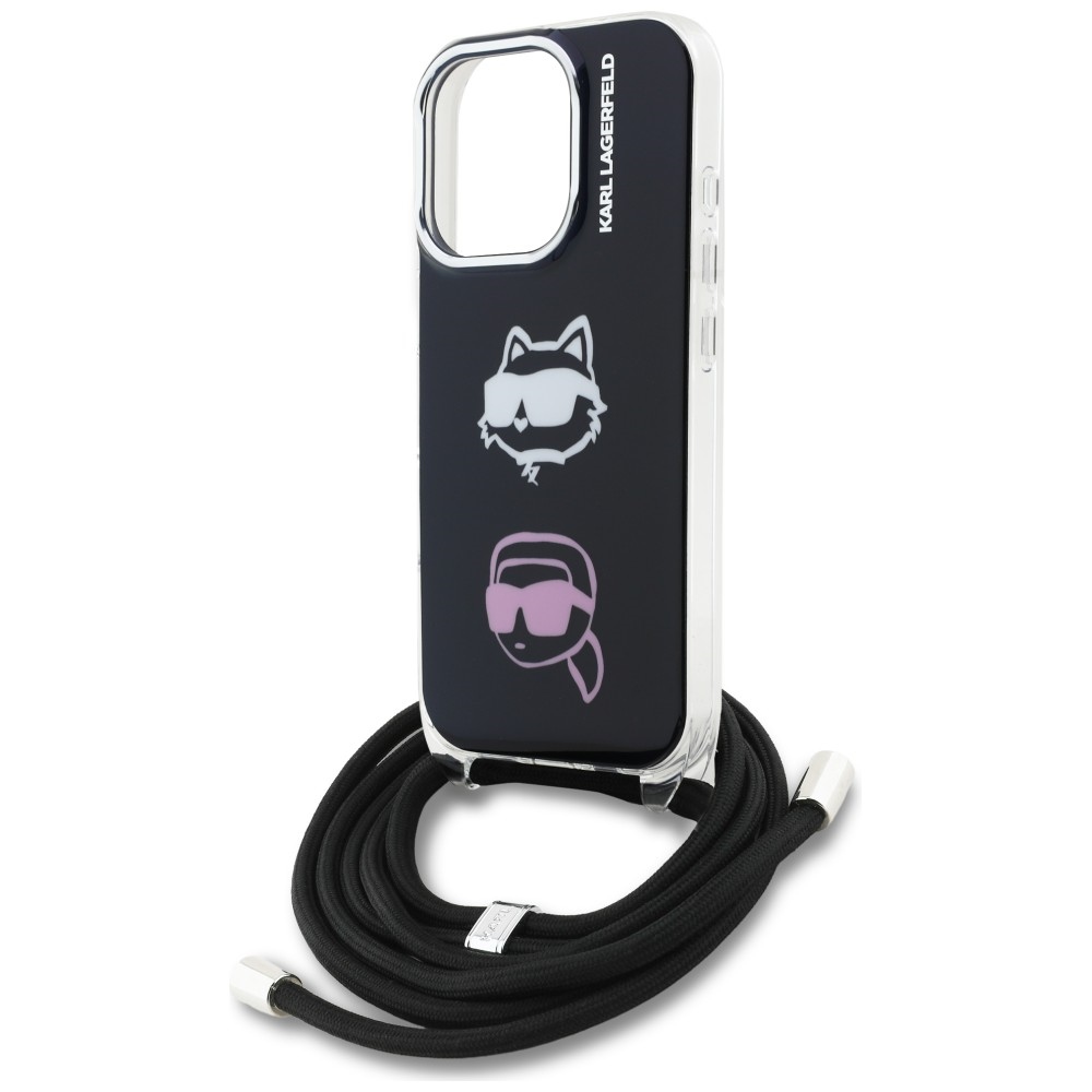 iTok webáruház - Karl Lagerfeld Karl Lagerfeld IML Crossbody Karl&Choupette Head tok iPhone 16 Pro Max (fekete) 5 Karl Lagerfeld IML Crossbody Karl&Choupette Head Case for iPhone 16 Pro Max (fekete)