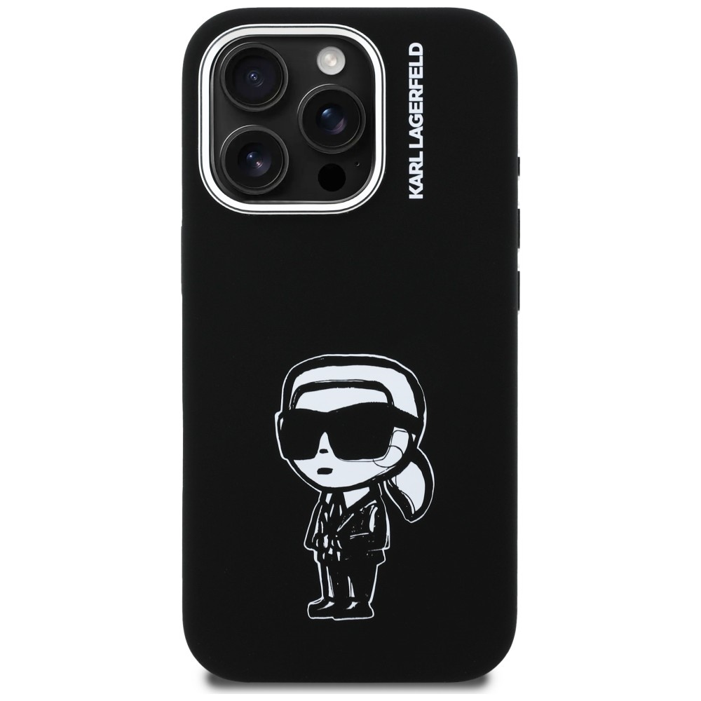 iTok webáruház - Karl Lagerfeld Karl Lagerfeld Silicone Karl Sketch MagSafe tok iPhone 16 Pro Max készülékhez (fekete) 3 Karl Lagerfeld Silicone Karl Sketch MagSafe Case for iPhone 16 Pro Max (fekete)